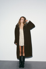 СИНТЕТИЧЕСКИЙ ШЕРСТЯНОЙ ПАЛЬТО - ZARA