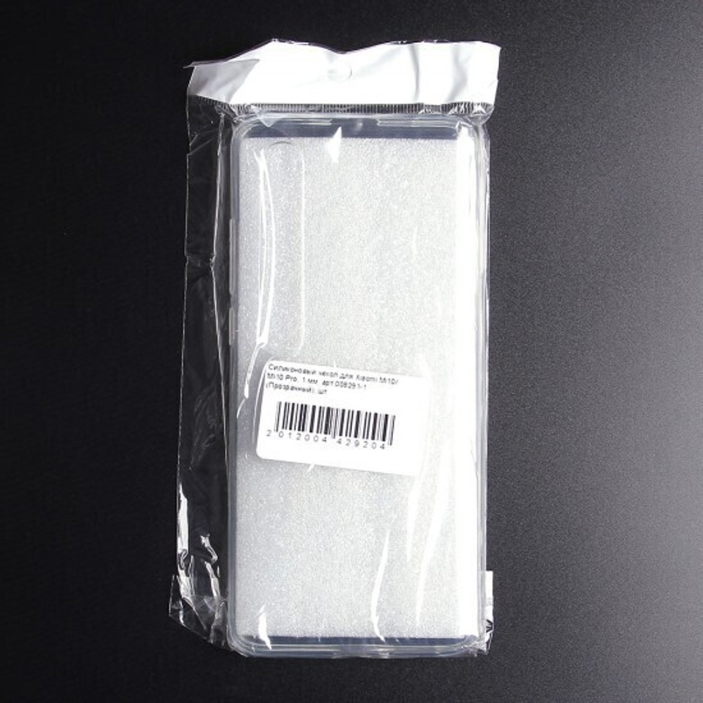 Силиконовый чехол для Xiaomi Mi10/ Mi10 Pro, 1 мм, 008291-1 Прозрачный