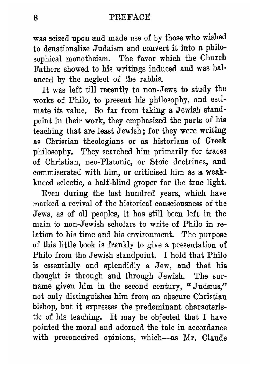 Philo-Judaeus of Alexandria | Norman de Mattos Bentwich