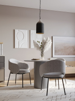 Светильник подвесной sustainable collection, D22х39 см, черный/белый