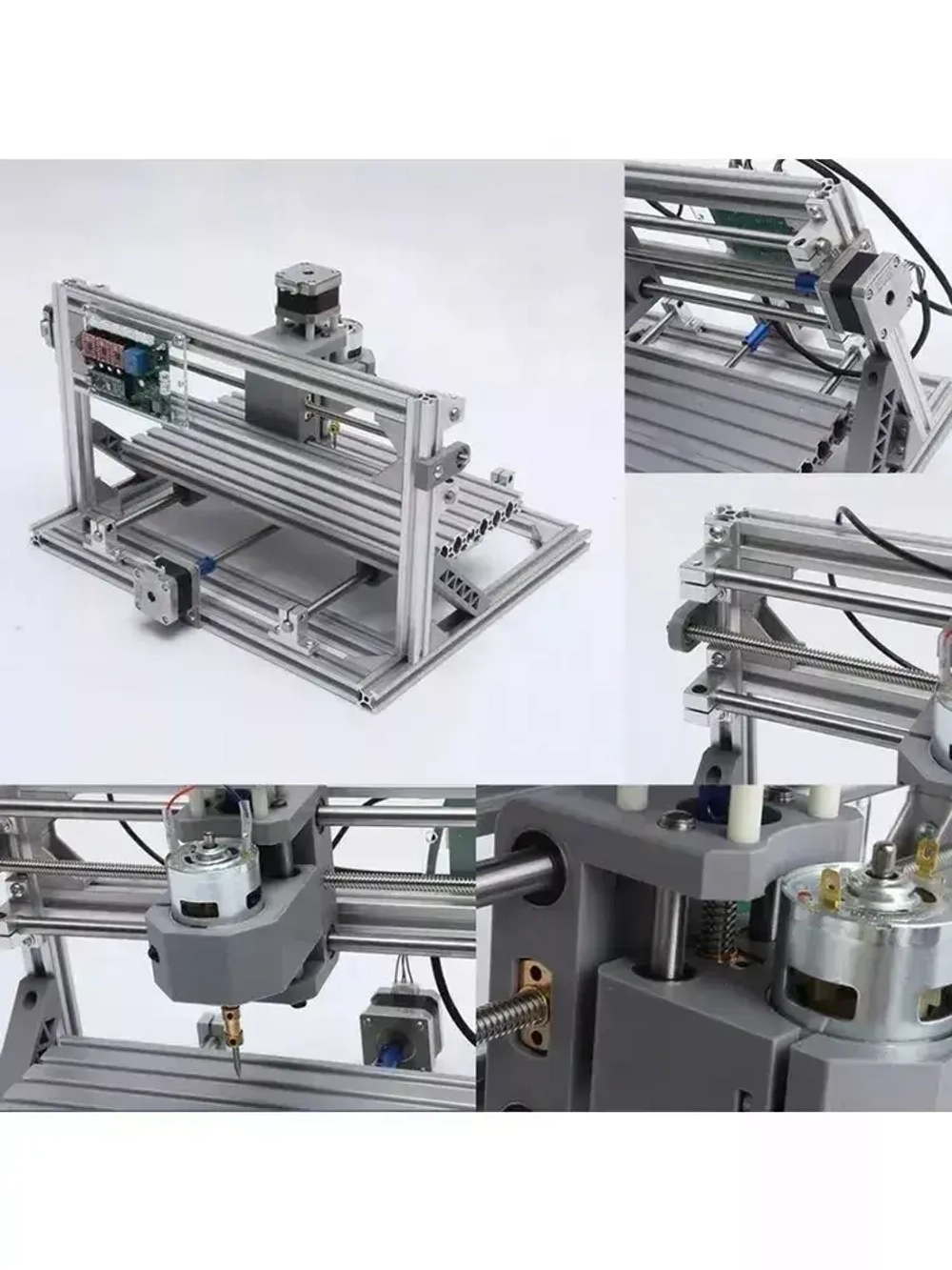 Мини гравировальный станок с ЧПУ CNC3018 с тремя осями / Настольный фрезерно-гравировальный станок для точных работ