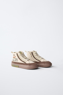 ZARA ВЫСОКИЕ КЕДЫ TOY STORY © DISNEY PIXAR, ЭКРЮ