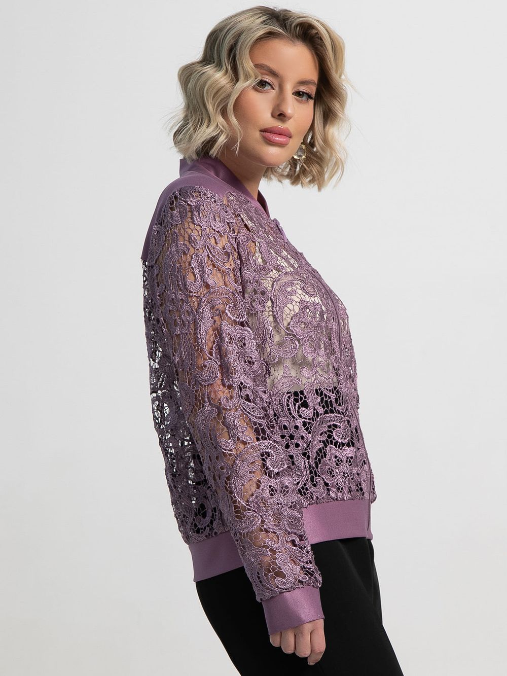Жакет кружевной Индола (сиреневый) Б15108-3М LT Collection