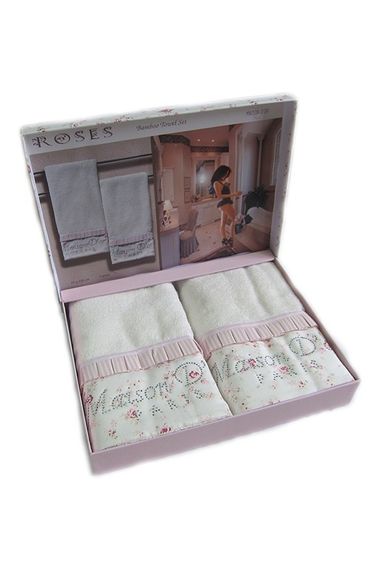 Набор полотенец ROSES- РОСЭС 2пр 50х100 Maison Dor (Турция)