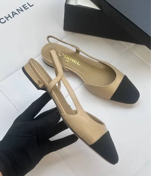 Балетки CHANEL Бежевые