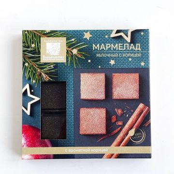 Мармелад Яблочный с корицей, 110 гр, Новогодний