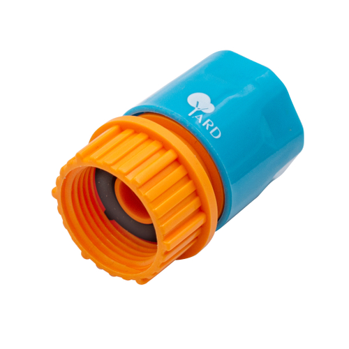 64-2-022 Соединитель быстросъемный, с аквастопом, для шланга, пластиковый, внутренняя резьба, 3/4"