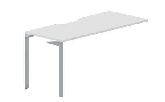 Стол 158х68х75см (эргономичный вырез) - приставной элемент