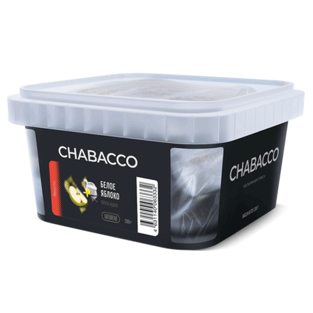 Бестабачная смесь для кальяна Chabacco Medium White Apple (Белое Яблоко) 200 гр.