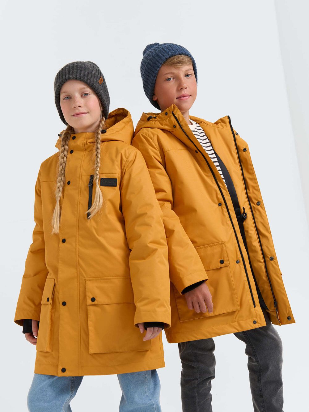Парка демисезонная "Горчица" 7+