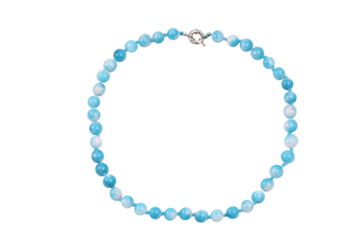 Бусы Агат, шар 0,8 см через узел, 55 см 266909