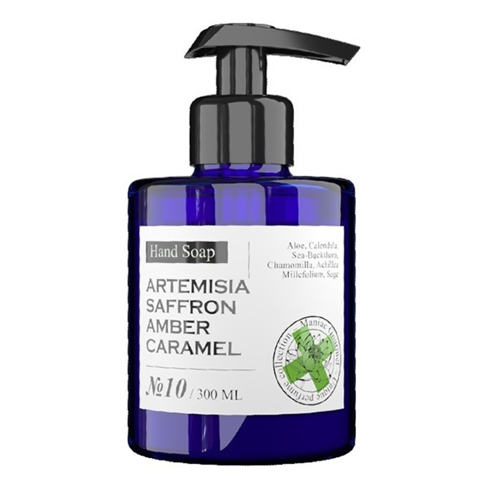 Парфюмированное жидкое мыло №10 Полынь, Шафран, Амбра, Карамель Maniac Gourmet Hand Soap 300мл
