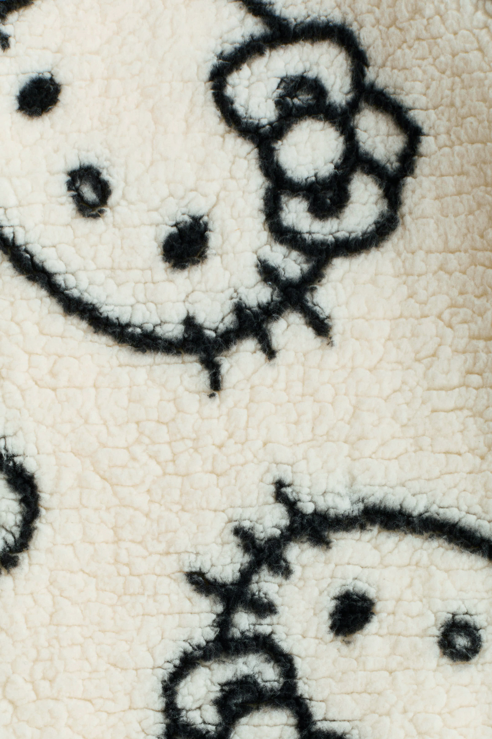 H&M Плюшевая куртка с принтом, кремовый