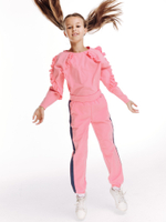 Лонгслив с рюшей PINK