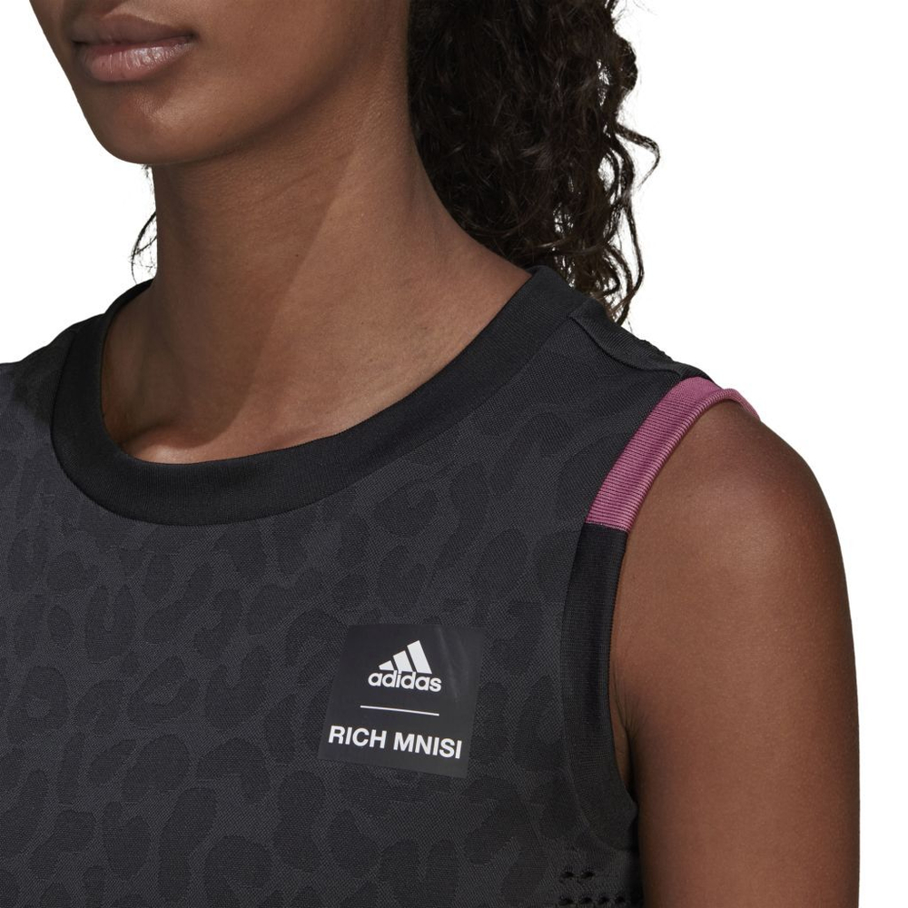 Женский топ теннисный Adidas Tennis Rich Mnisi Primeknit Tank Top - black