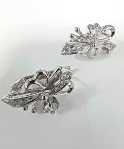 Серьги ювелирные Эстерелла, серебро 925*, родирование, фианит/Ф