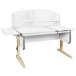 Растущая парта с задней закрытой и боковой полками Дэми СУТ 25-02-Б1НЗ (1500×880 мм)