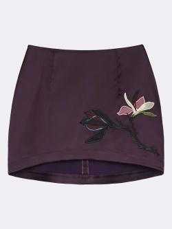 Юбка мини с вышивкой OLA OLA