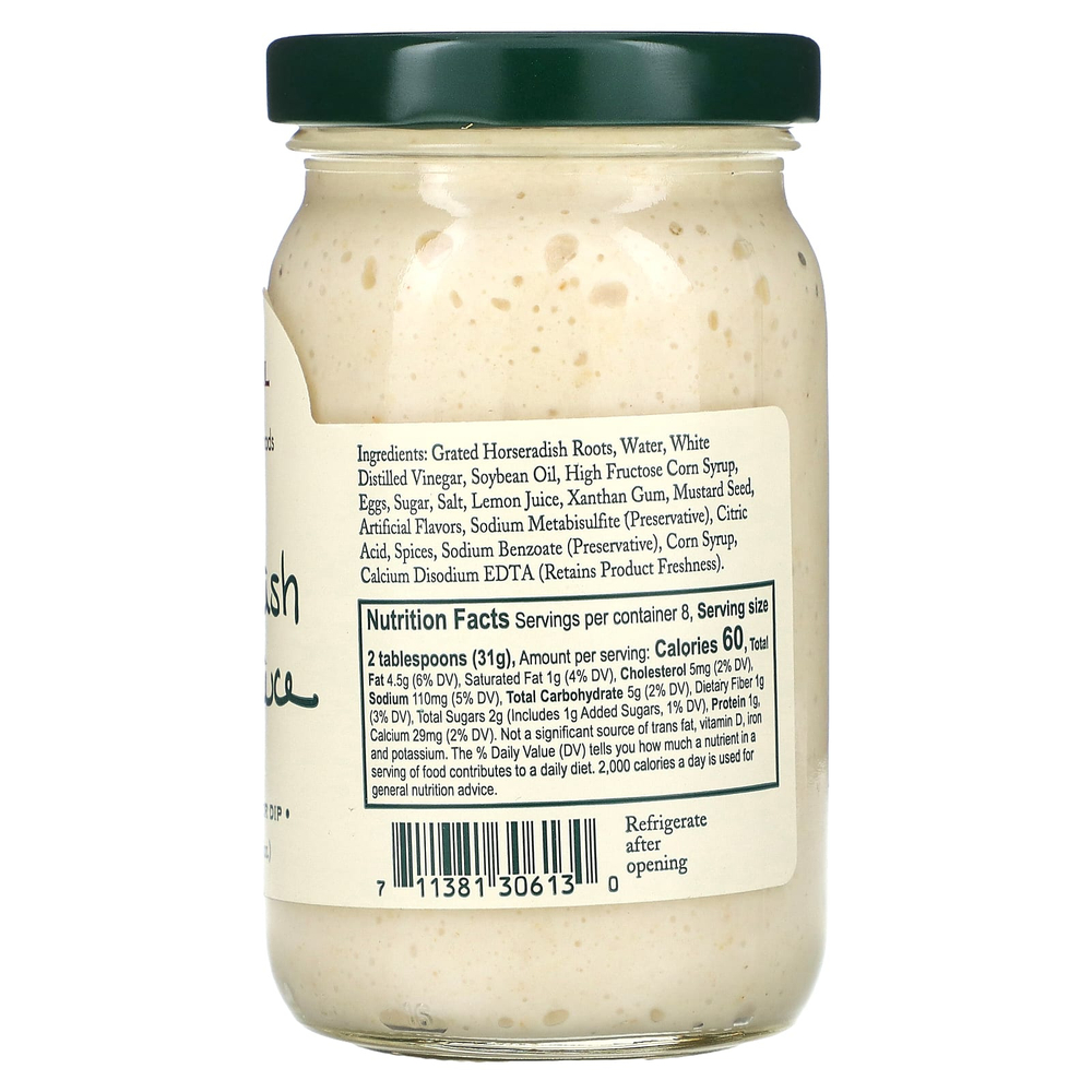 Stonewall Kitchen, сливочный соус с хреном, 234 г (8,25 унции)