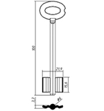 Заготовка сувальдного ключа 10634 STR2D