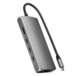 Адаптер Satechi USB-C Multiport Adapter 8K Ethernet V3 (ST-P8KEM) Space Gray
