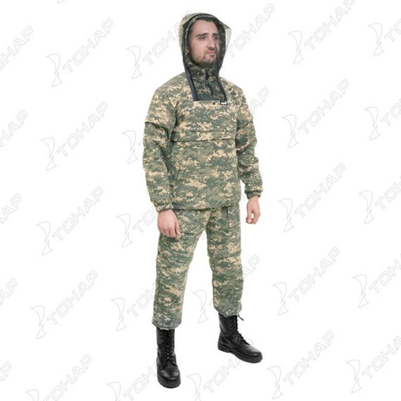 Костюм летний противоэнцефалитный СТОП-КЛЕЩ Т/С, цв.Серый Пиксель р.60-62/182 Helios