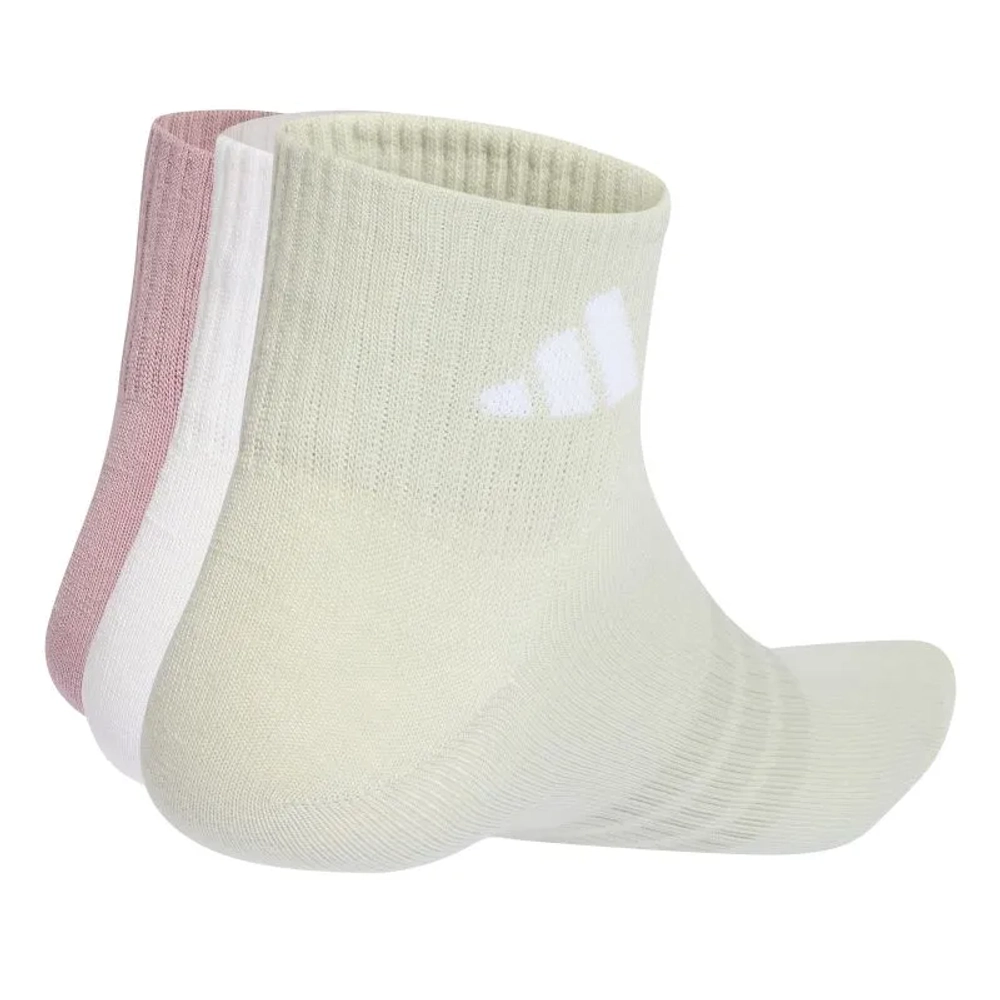 Теннисные носки Adidas Training Essential Ankle 3P - magic mauve/white/halo green