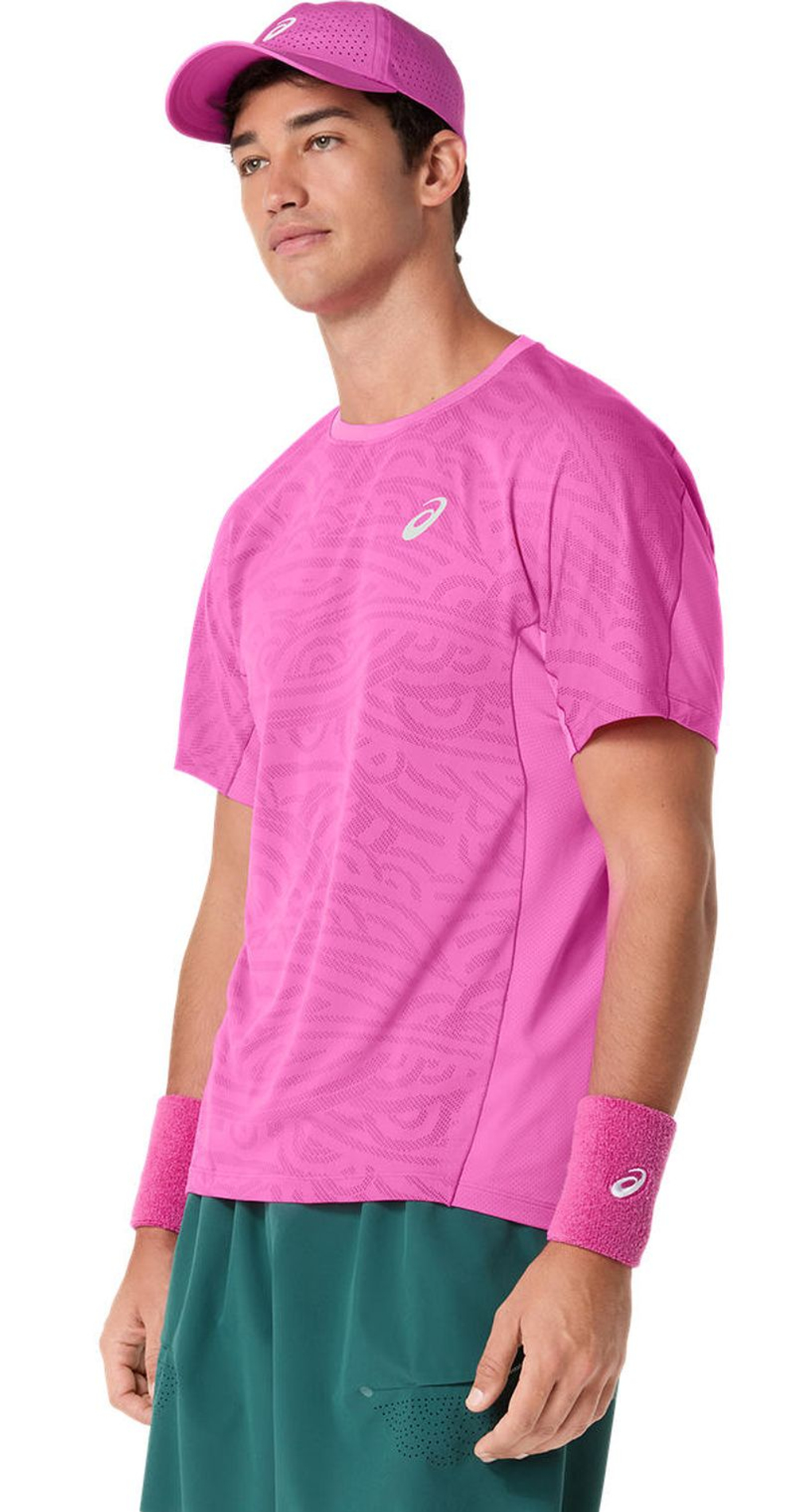 Теннисная футболка Asics Match Jacquard Short Sleeve - digital sakura