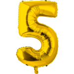 Шар фольгированный Цифра 5 66 см (Золотой)