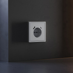 Накладка для розетки с заземлением и защитными шторками, с USB A+C, S70 (серый)