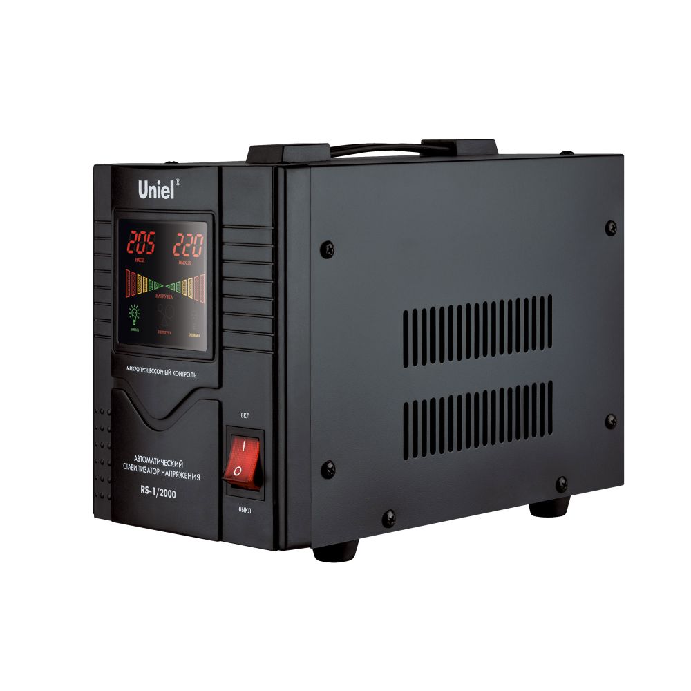 RS-1-2000 Стабилизатор Uniel релейный однофазный. 2.0 кВА.