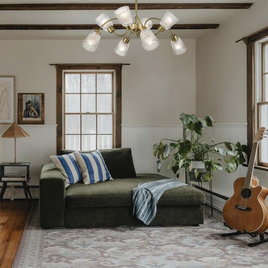 8154/8C COMFI LN26 108 медный/прозрачный, металл/стекло Потолочный светильник Е14 8*40W 220V IMANA