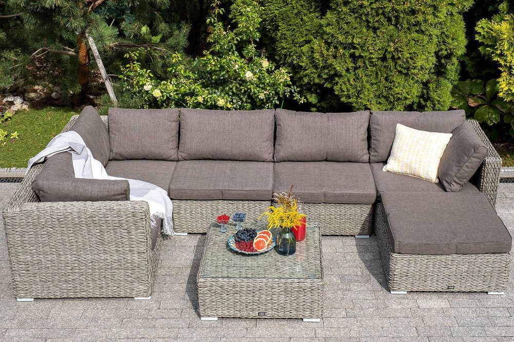 "Лунго" модуль диванный угловой с подушками, цвет серый (гиацинт)