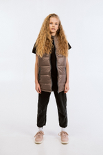 Жилет для девочки "Хэппи" кофе