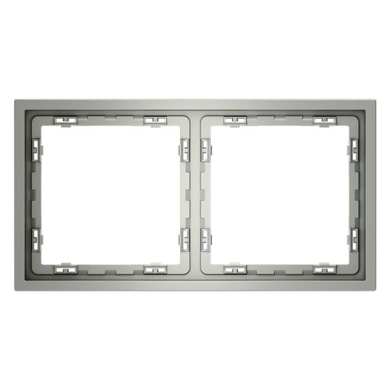 Рамка пластиковая Voltum S70 на 2 поста, (сталь) VLS100205