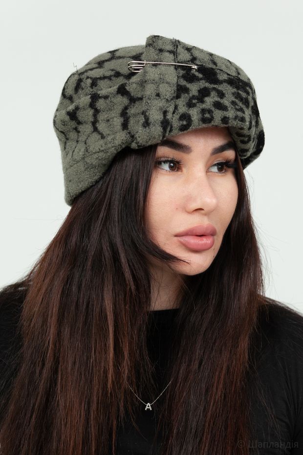 Комова №23303 (Оливка/черный / 57-58 / 30х30х6 / б/р / Оливковый / Шерсть / 0.3)
