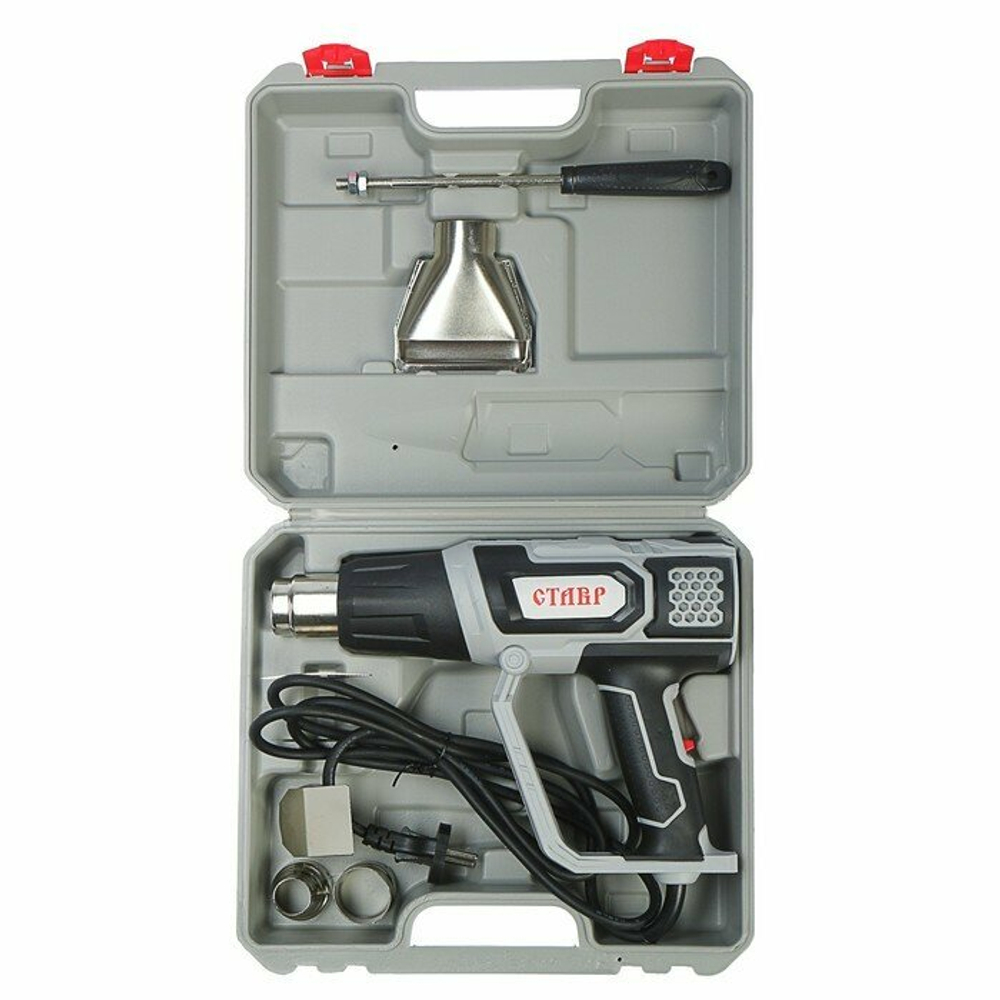 Строительный фен СТАВР ФТЭ-2000М Case, 2000 Вт серый