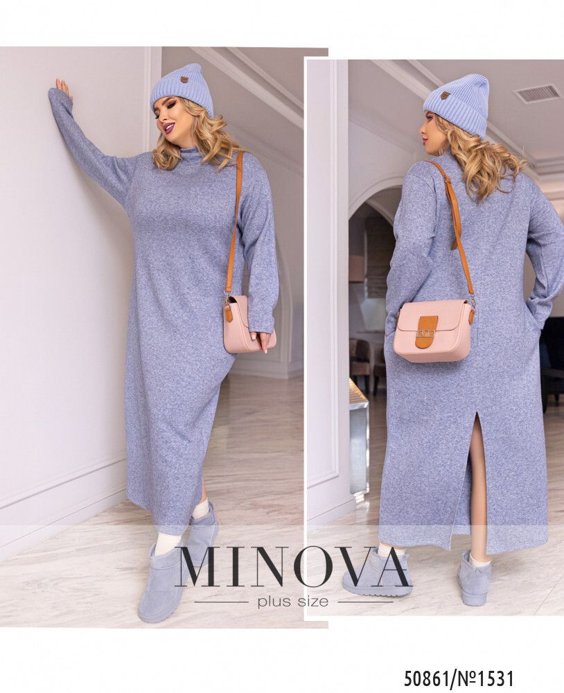 Платье 1531-джинс Minova