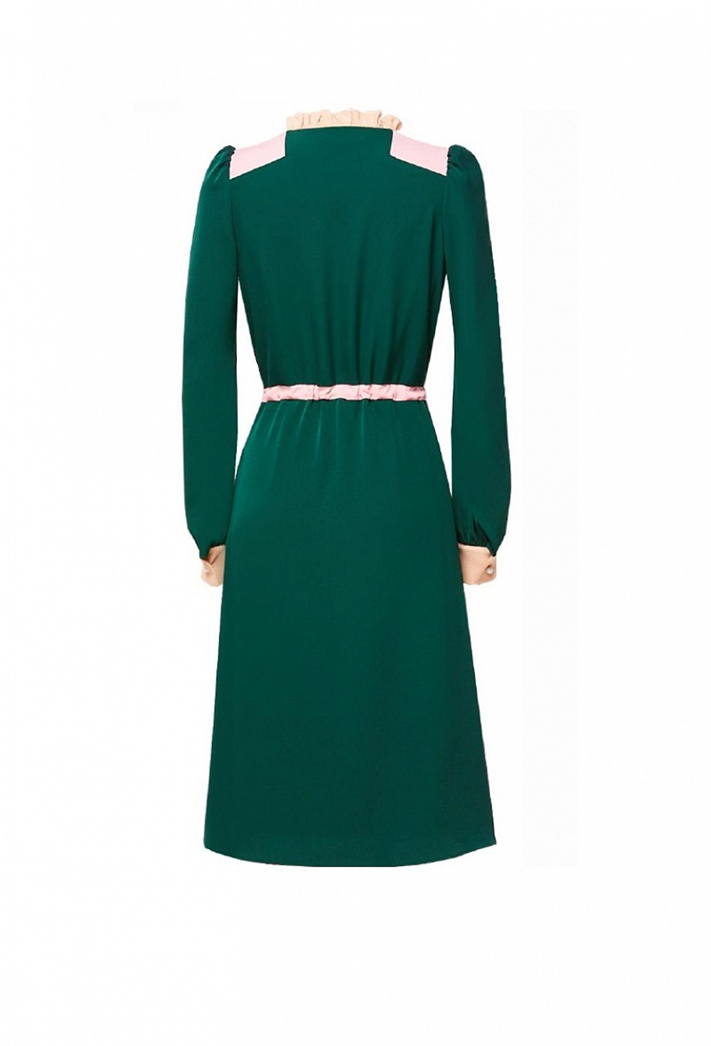 Платье с кулиской зеленое 15-01-19FW