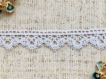 Кружево плетеное, ш. 2,5 см, белый