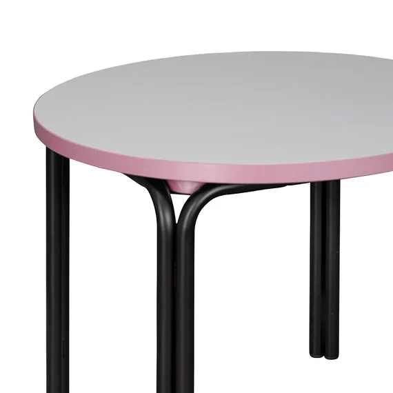 Столик кофейный ror, Ø50 см, черный/серый/розовый