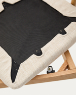 Стул Timons из бежевой синели из массива дуба с натуральной отделкой FSC Mix Credit