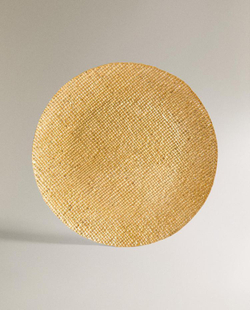 ZARA HOME СТЕКЛЯННАЯ СЕРВИРОВОЧНАЯ ТАРЕЛКА, ЗОЛОТОЙ