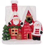 Фигурка с подсветкой Miracle «Домик с Дедо Морозом и Снеговичком» 20*18*10 см