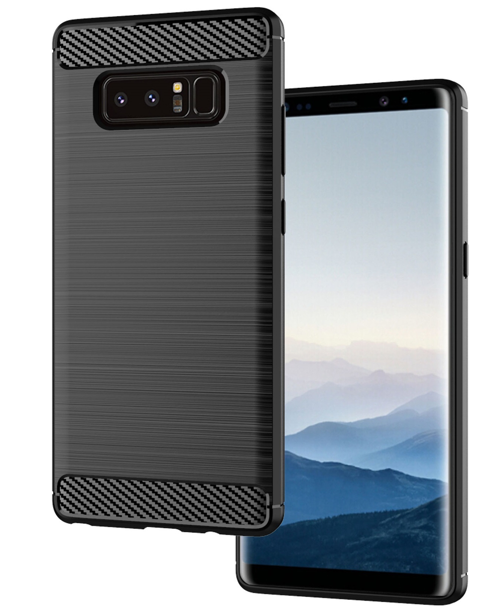 Чехол для Samsung Galaxy Note 8  цвет Black (черный), серия Carbon от Caseport