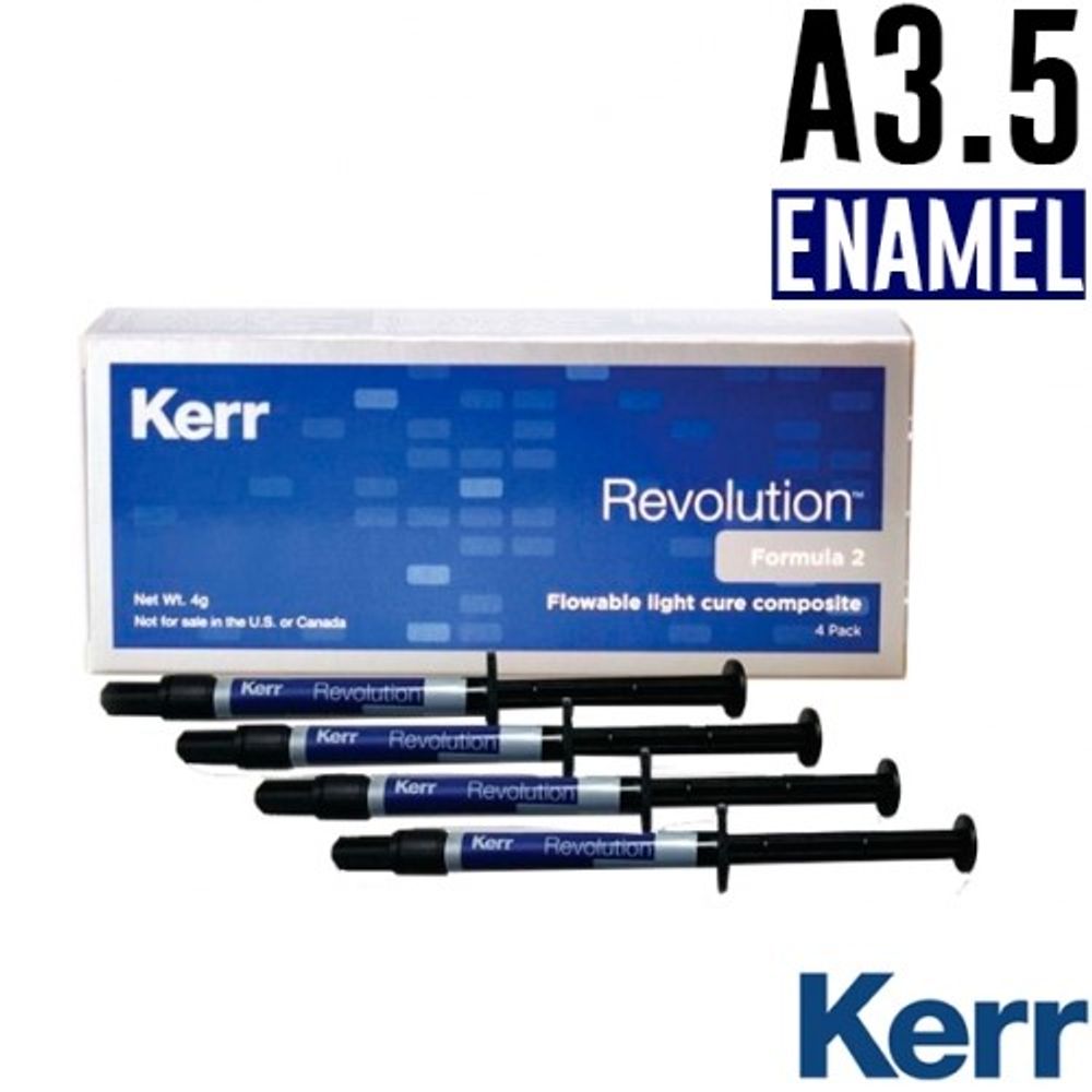 Revolution Formula 2, Эмаль A3.5 (4 шприца по 1гр + 20 насадок), жидкий композитный материал