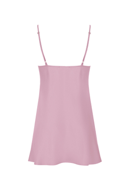 Сорочка с кружевом розовая