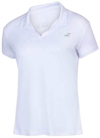 Футболка для девочки теннисная Babolat Play Polo Girl - white