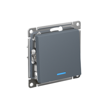 Выключатель 1-кл. СП AtlasDesign 10А IP20 (сх. 1а) 10AX с подсветкой механизм грифель SE ATN000713