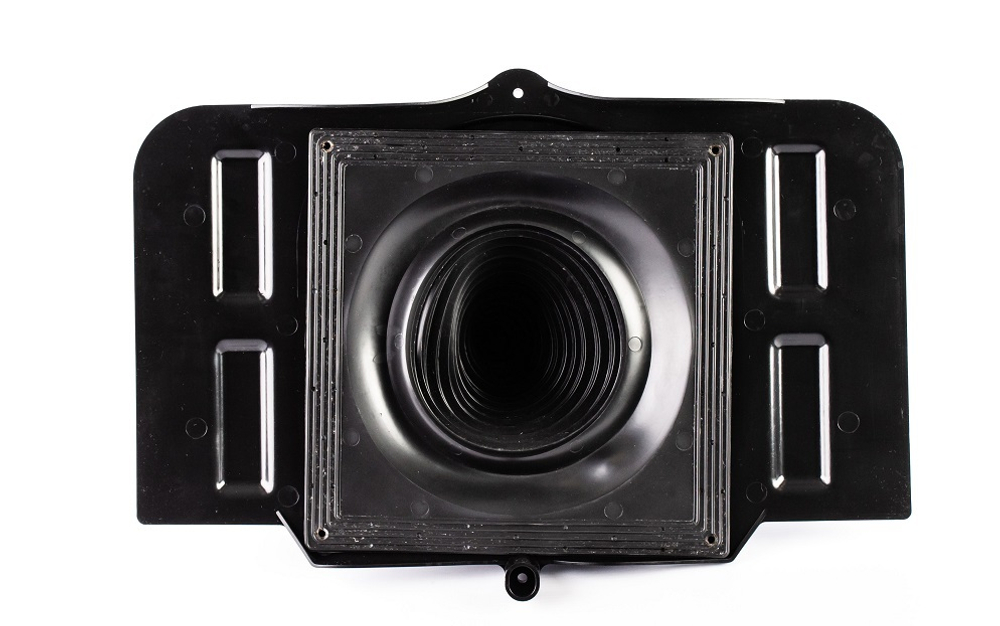 Турбодефлектор TD160, вент. выход утепленный высотой Н-500, проходной элемент универсальный, черный